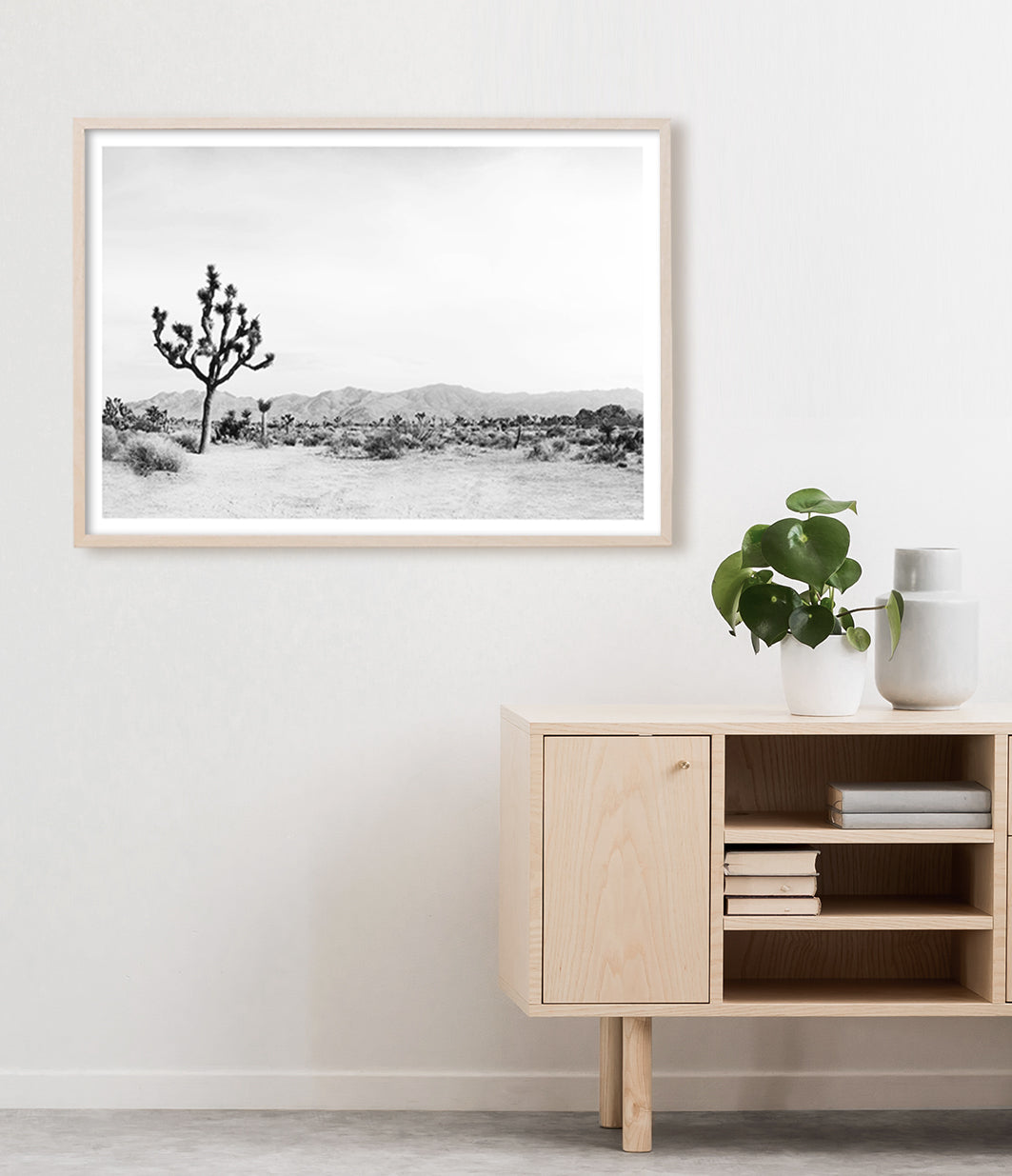 Desert Landscape Print (Black and White)