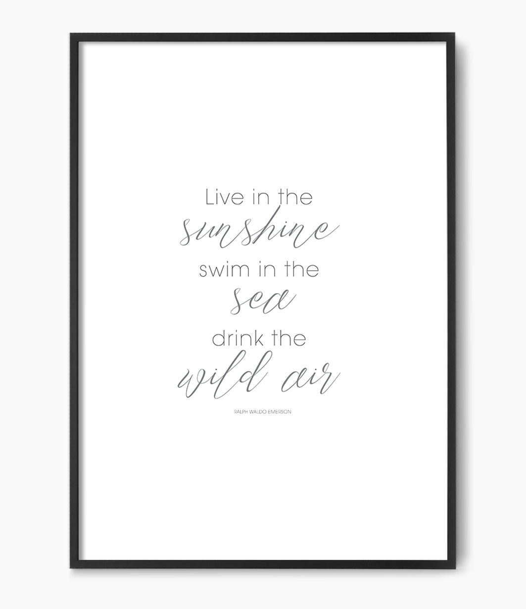 Drink the Wild Air | Emerson Quote Print
