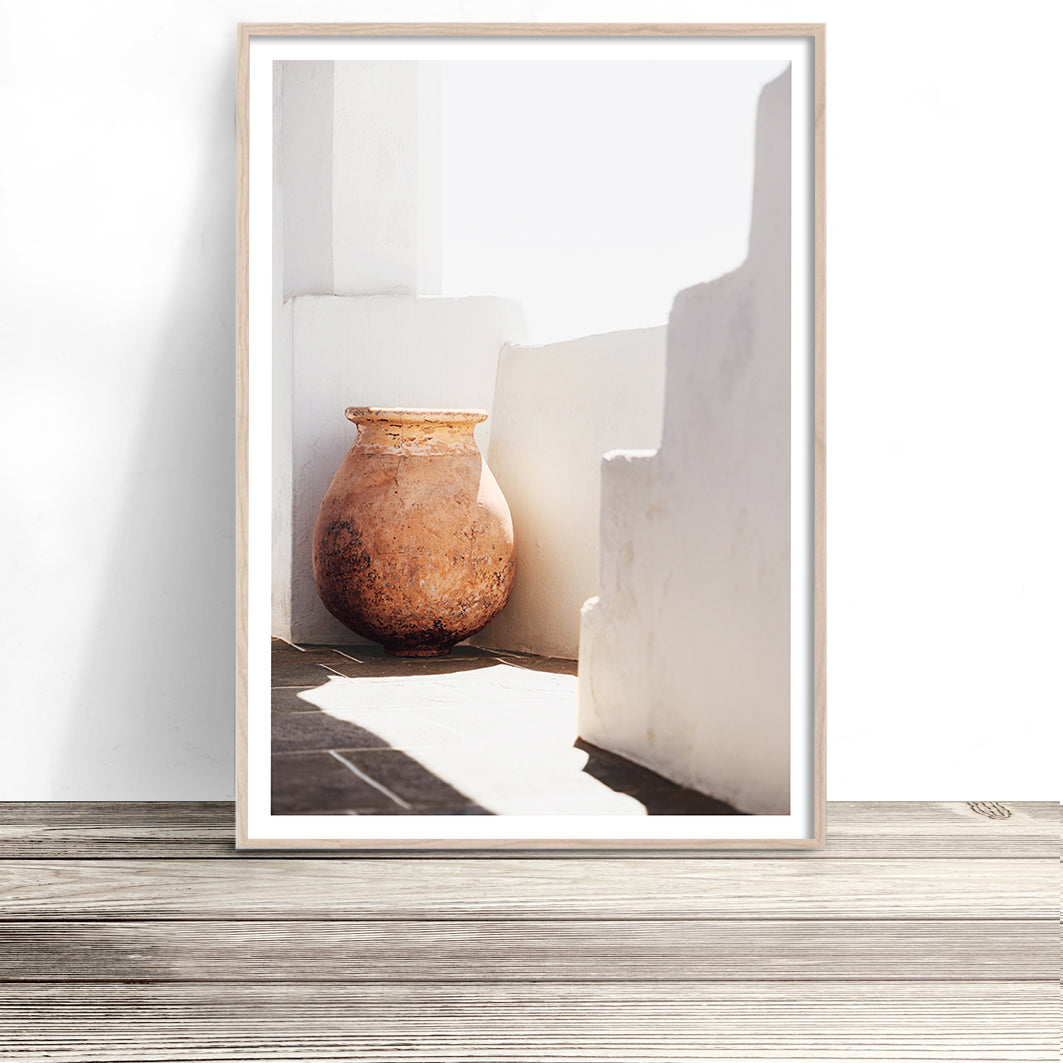 Set of 3 Greece Prints - Overlooking the Aegean & Grecian Urn & Santorini Outlook