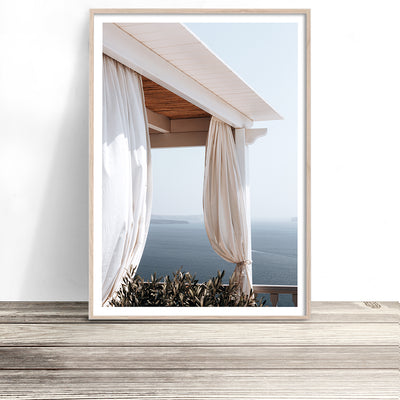Set of 3 Greece Prints - Siesta in Santorini & Terracotta Urn and Stairs