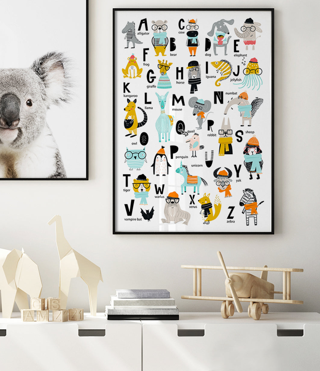 Shop Kids Animal Alphabet Poster ABC Print Playroom Wall Art