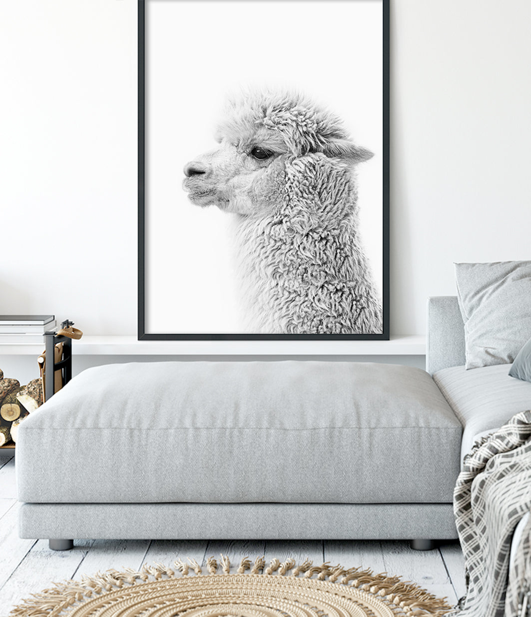 llama art print alpaca wall art -  - buy photography poster decor for home