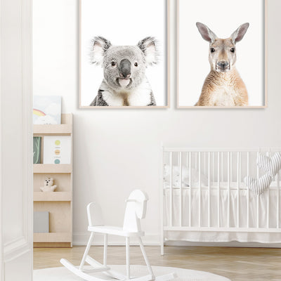 buy native australian animal nursery art prints - shop photography poster artwork for home