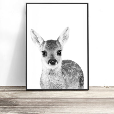 baby deer print australia - modern scandinavian nursery wall art - shop photography poster artwork for kids room