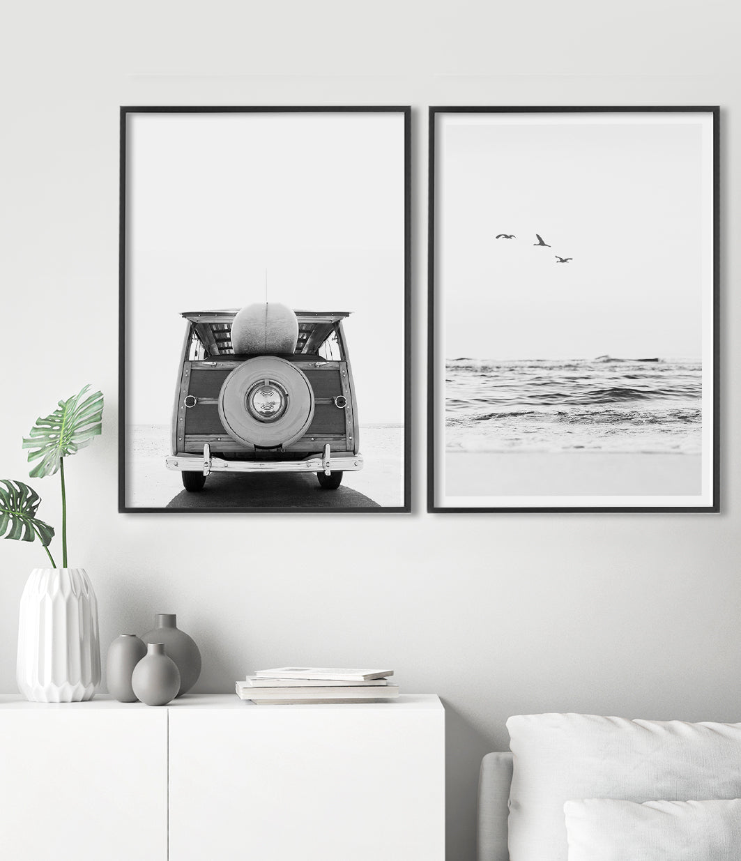 Set of 2 Prints - Serenity Beach and Vintage Surf Van