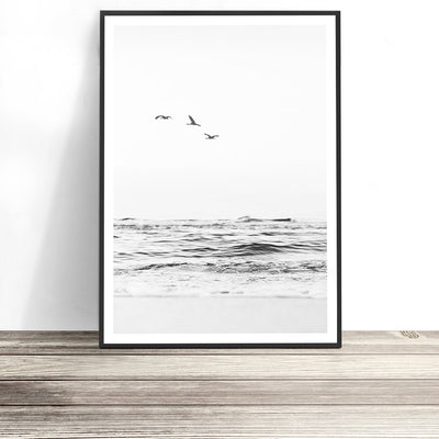Serenity Beach Print (Black & White)