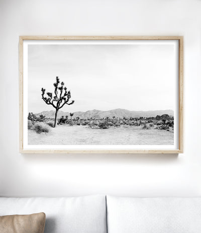 Desert Landscape Print (Black and White)