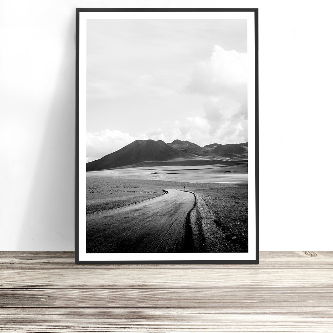 Desert Road Print (Black and White)