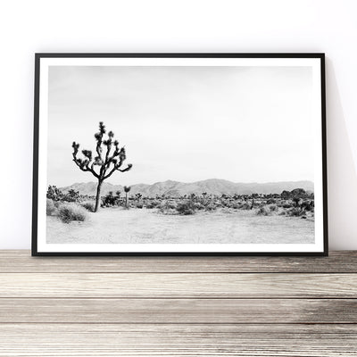 Desert Landscape Print (Black and White)