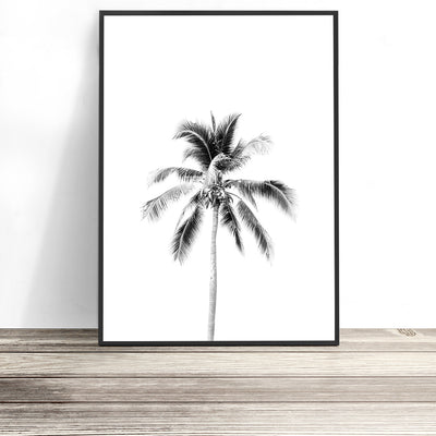 Vintage Palm Tree Print (Black and White)