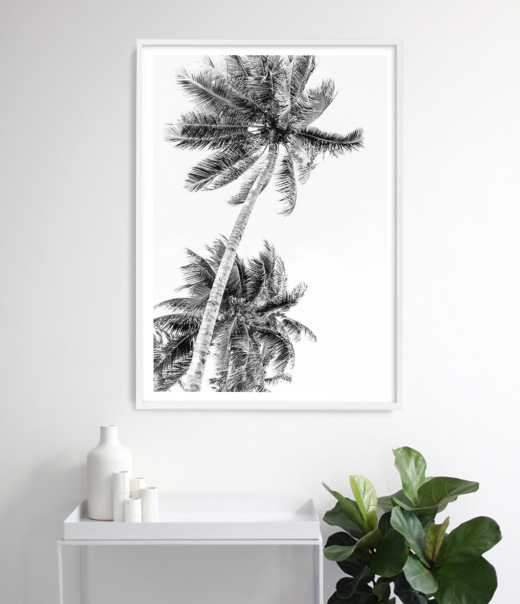 Vintage Palms Print (Black and White)