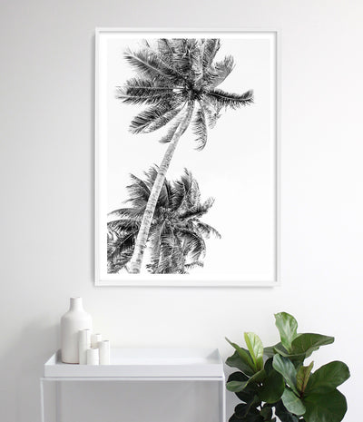 Vintage Palms Print (Black and White)
