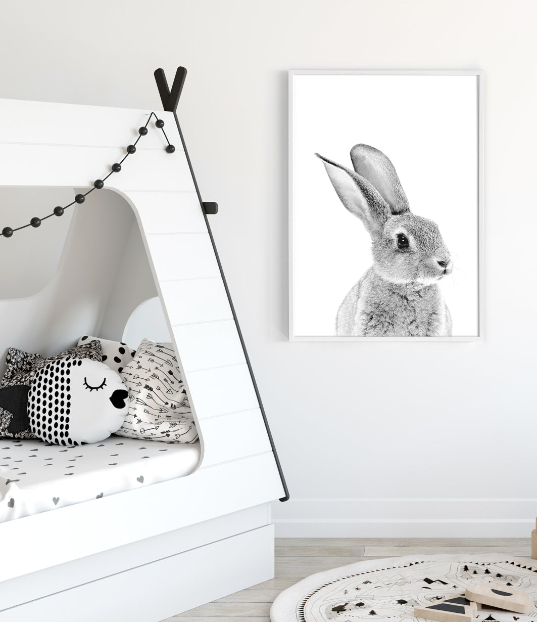 Bunny Print (Black and White)
