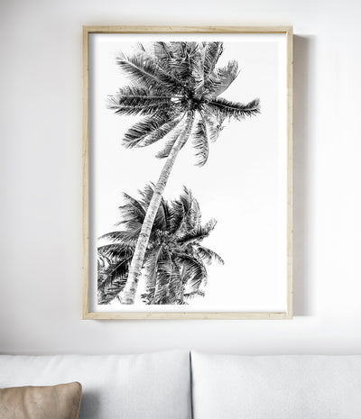 Vintage Palms Print (Black and White)