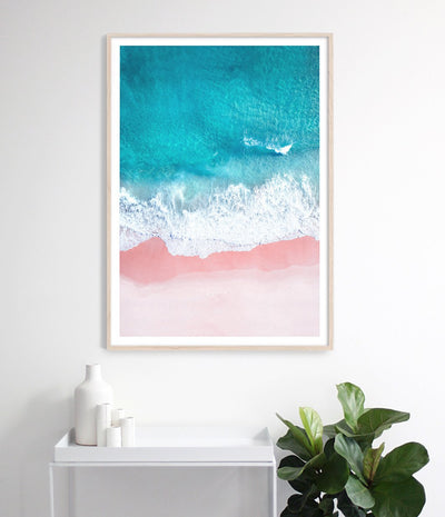 coastal print aerial beach wall art