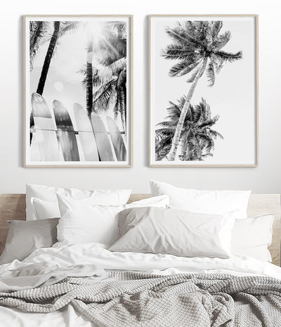coastal wall art palm tree photography and  beach prints australia