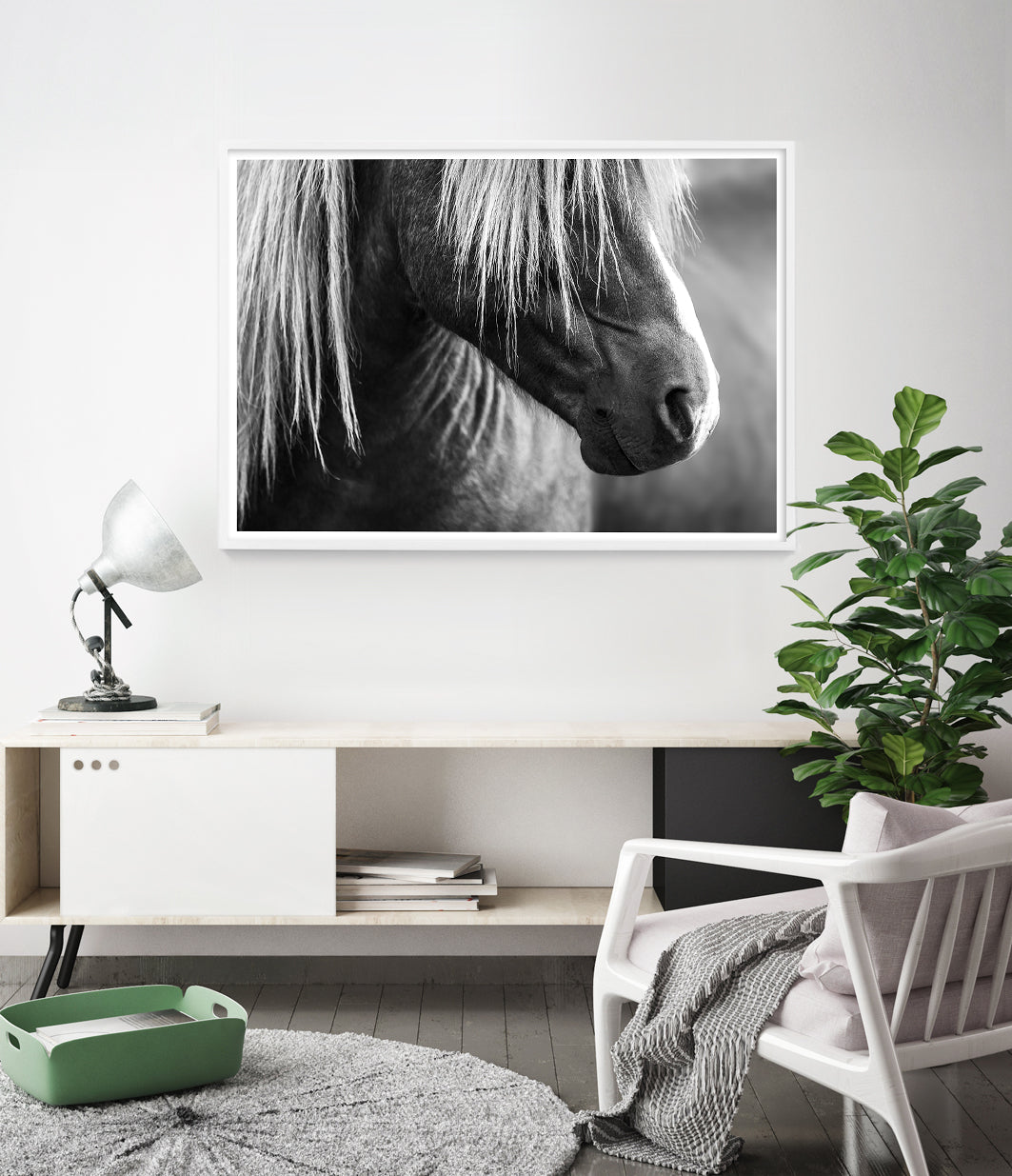 Icelandic Horse Print (Black and White) – Little Ink Empire