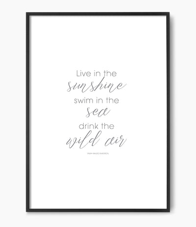 Drink the Wild Air | Emerson Quote Print