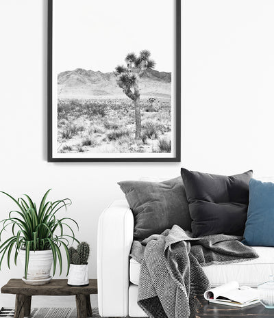 Joshua Tree Print (Black and White)