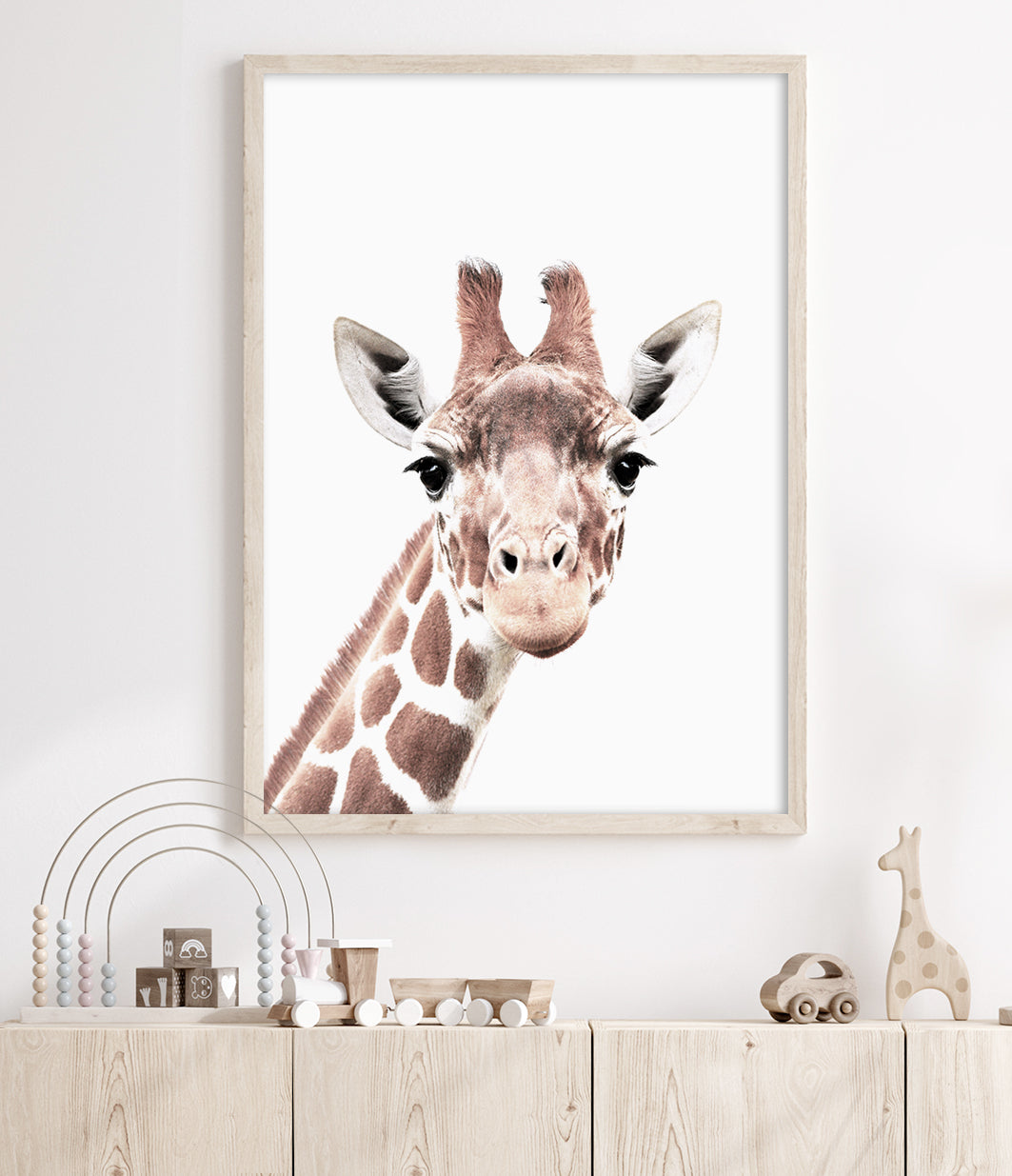 Curious Giraffe Print (Colour)
