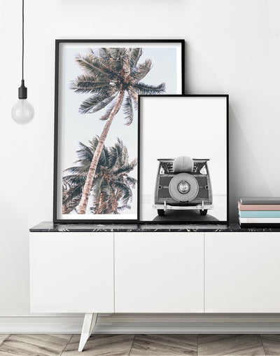 tropical palm trees wall art print australia