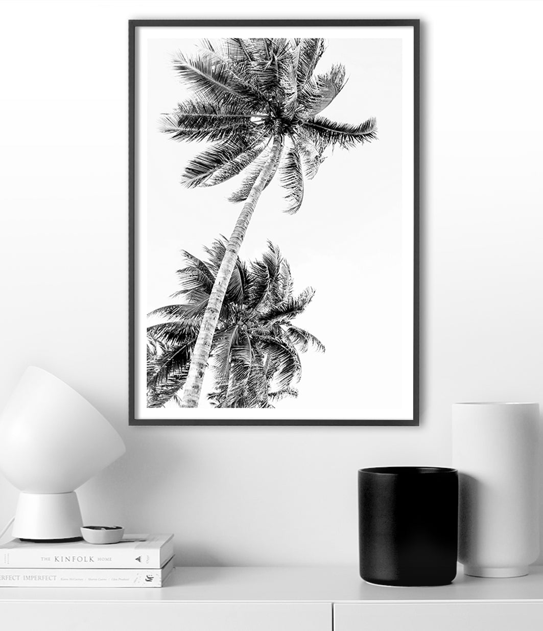 Vintage Palms Print (Black and White)