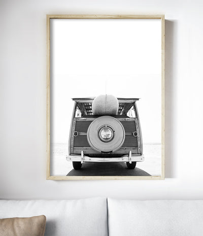 Vintage Surf Van Print (Portrait)