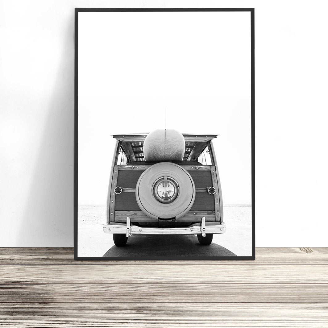 Vintage Surf Van Print (Portrait)