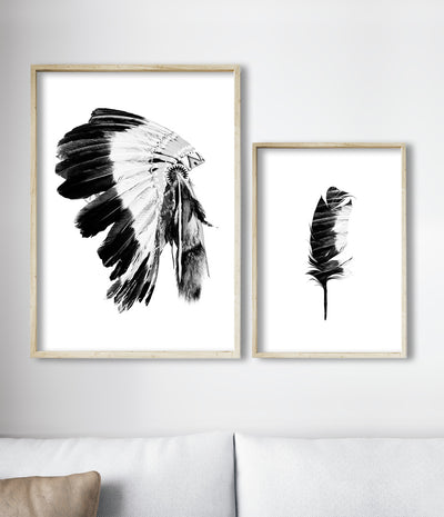 Tribal Feather Print