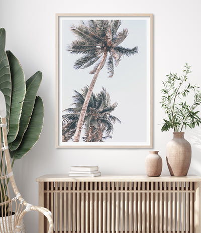 tropical palm tree wall art print australia