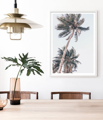 tropical palm trees wall art print australia