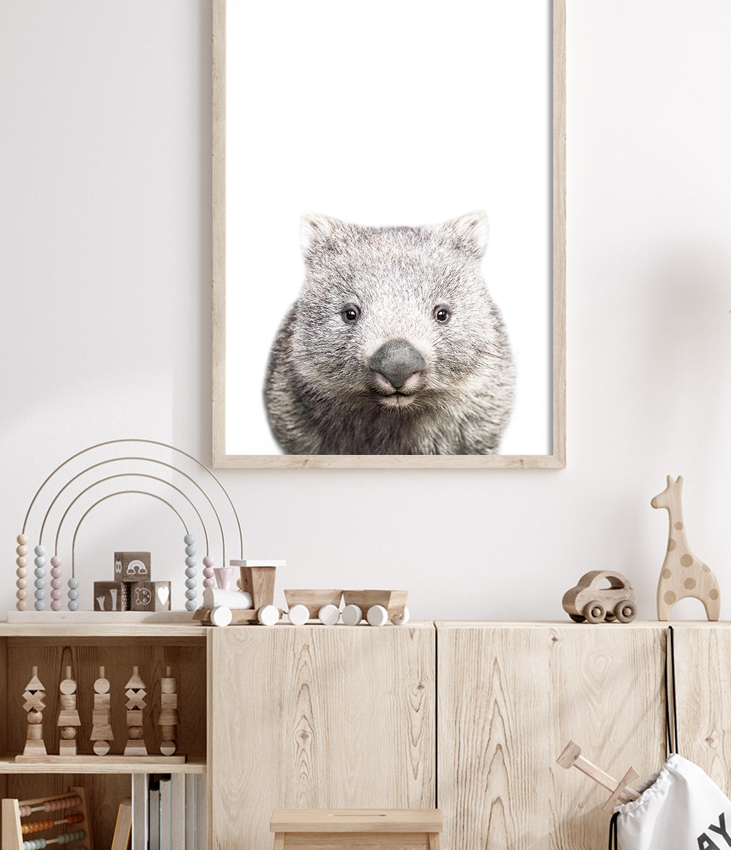 wombat print native australian animal art photography wall art and posters for home